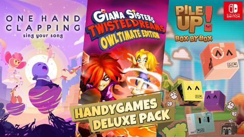Switch『ハンディゲームズ デラックスパック』が本日（5/25）発売。『ワン ハンド クラッピング』や『ギアナシスターズ』がセットに